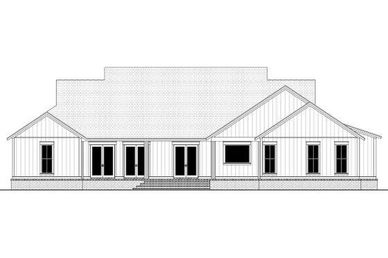 Exterior - Rear Elevation for Farmhouse House Plan #430-197 - 4 bed, 3.5 bath