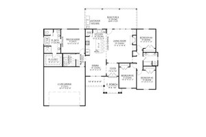 Floor Plan - Main Floor for Farmhouse House Plan #1074-28 - 4 bed, 2 bath