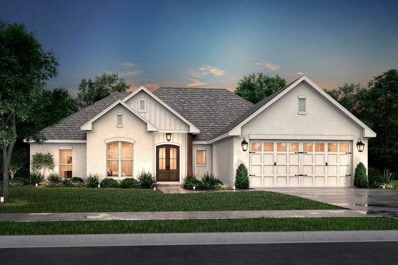 Architectural House Design - Exterior - Front Elevation 4 for Ranch House Plan #430-93 - 4 bed, 2 bath