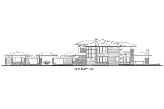 Exterior - Other Elevation 9 for Modern House Plan #132-221 - 4 bed, 4.5 bath