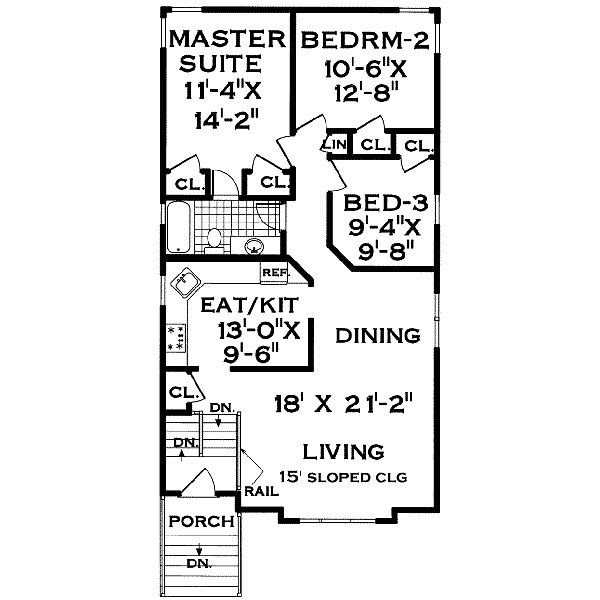 Traditional Floor Plan - Main Floor Plan #3-155