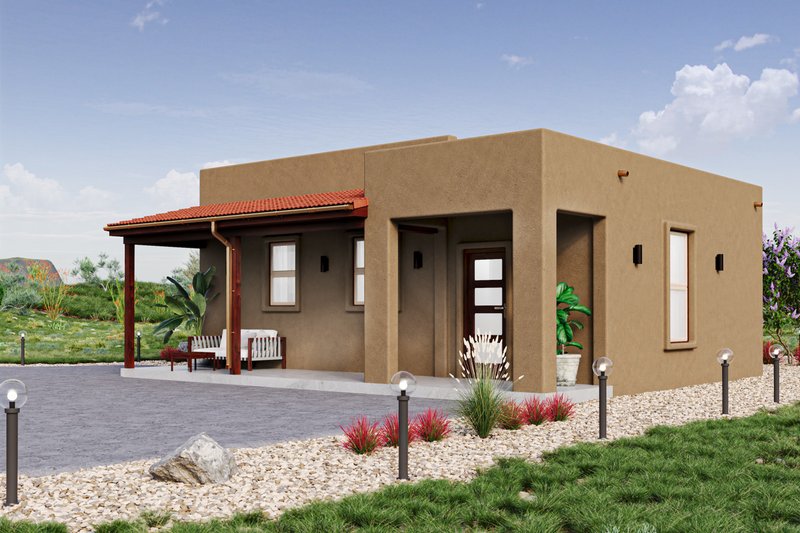 Dream House Plan - Adobe / Southwestern Exterior - Other Elevation Plan #1106-19