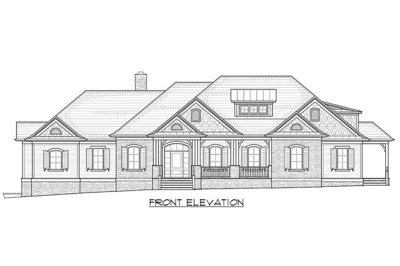 Dream House Plan - Exterior - Front Elevation 5 for Traditional House Plan #1054-21 - 4 bed, 5.5 bath
