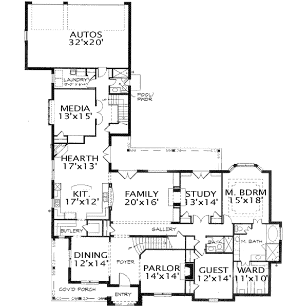 European Floor Plan - Main Floor Plan #141-101