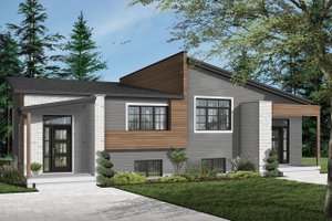 Dream House Plan - Modern Exterior - Front Elevation Plan #23-2673