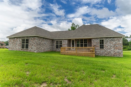 Exterior - Rear Elevation for Ranch House Plan #430-182 - 4 bed, 2 bath