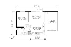 Floor Plan - Main Floor for Contemporary House Plan #53-667 - 1 bed, 1 bath