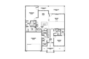 Floor Plan - Main Floor for Ranch House Plan #1073-41 - 2 bed, 2.5 bath