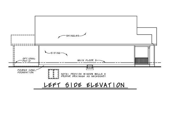 Exterior - Other Elevation for Farmhouse House Plan #20-2355 - 2 bed, 2 bath