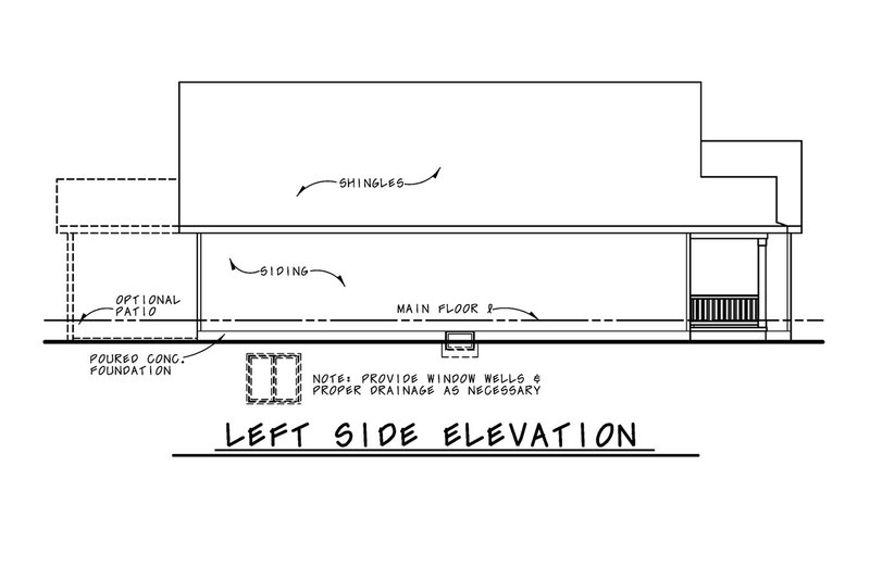 Dream House Plan - Exterior - Other Elevation for Farmhouse House Plan #20-2355 - 2 bed, 2 bath