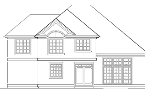 Exterior - Rear Elevation for Traditional House Plan #48-322 - 3 bed, 2.5 bath
