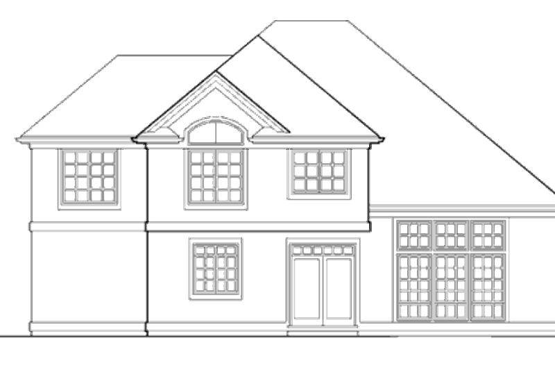 Home Plan - Exterior - Rear Elevation for Traditional House Plan #48-322 - 3 bed, 2.5 bath