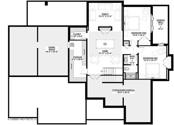 Home Plan - Contemporary Floor Plan - Lower Floor Plan #928-381