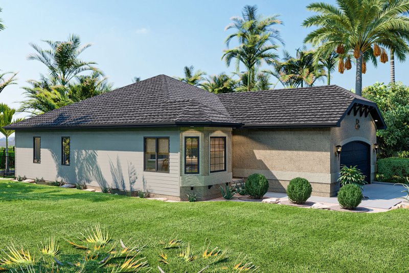 Architectural House Design - Exterior - Other Elevation 1 for Mediterranean House Plan #455-135 - 3 bed, 2 bath