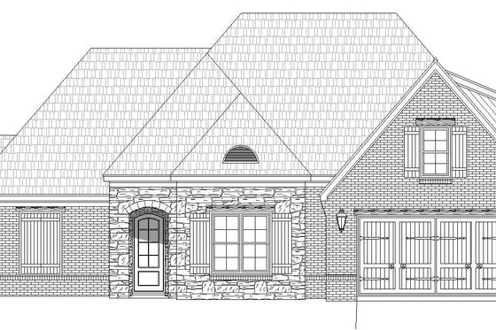 Exterior - Front Elevation 4 for Country House Plan #932-102 - 4 bed, 3 bath