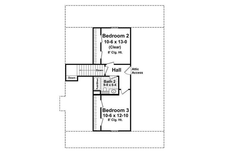 Dream House Plan - Floor Plan - Upper Floor for Farmhouse House Plan #21-227 - 3 bed, 2.5 bath