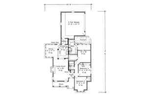 Floor Plan - Main Floor for European House Plan #410-170 - 3 bed, 2 bath