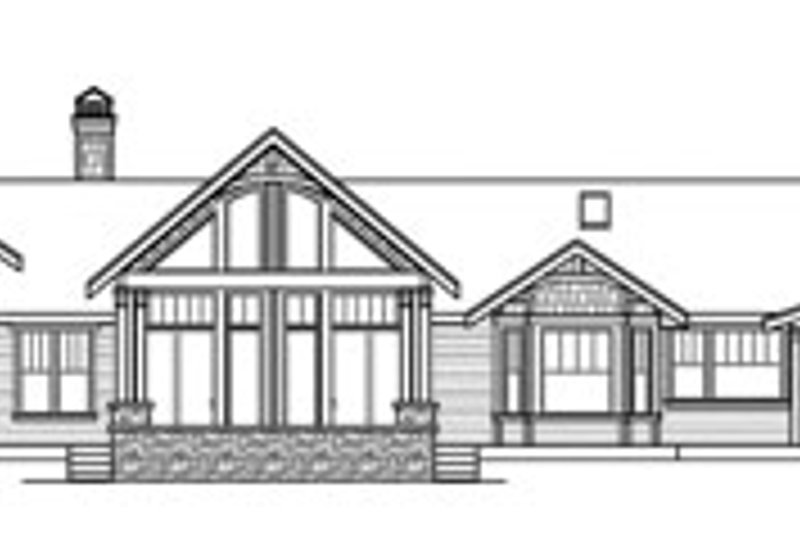 Home Plan - Exterior - Rear Elevation for Craftsman House Plan #124-777 - 3 bed, 3 bath