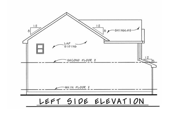 Exterior - Other Elevation for Traditional House Plan #20-2087 - 3 bed, 2.5 bath