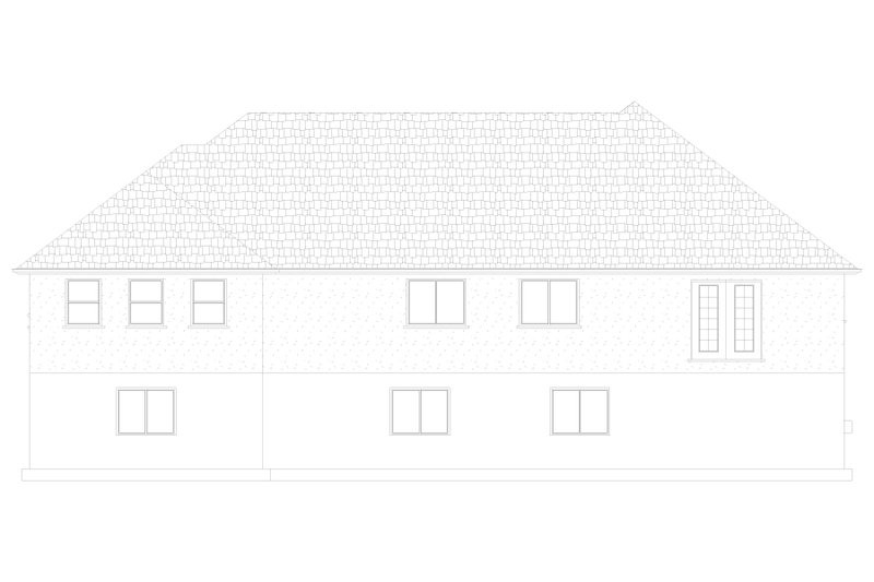 Dream House Plan - Exterior - Rear Elevation 1 for Ranch House Plan #1060-13 - 6 bed, 3 bath