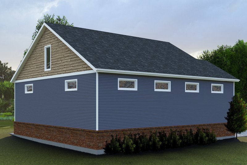 Architectural House Design - Exterior - Rear Elevation for Traditional House Plan #1060-224, 1.5 bath