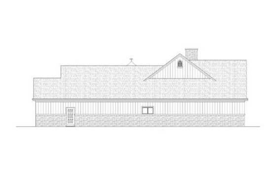 Country design with Craftsman details, elevation
