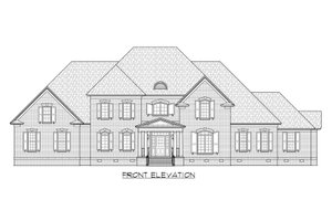 Exterior - Front Elevation 3 for European House Plan #1054-76 - 5 bed, 5.5 bath