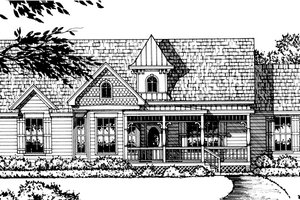 Country Exterior - Front Elevation Plan #40-337