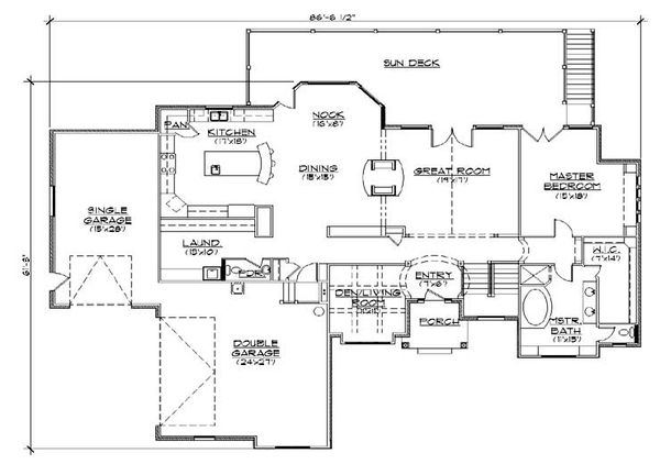 Dream House Plan - European Floor Plan - Main Floor Plan #5-356
