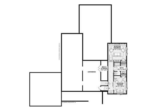 Contemporary Floor Plan - Lower Floor Plan #928-343