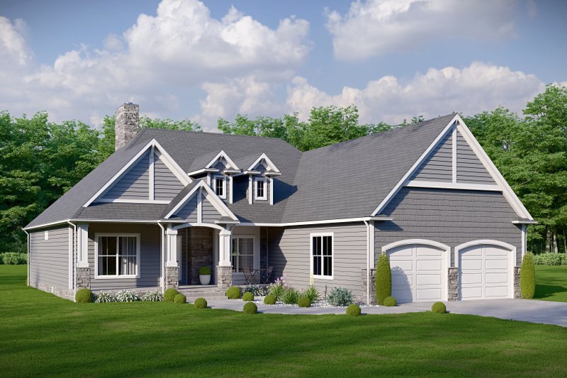 Home Plan - Exterior - Front Elevation 3 for Craftsman House Plan #1089-63 - 3 bed, 2.5 bath