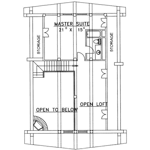 Home Plan - Traditional Floor Plan - Upper Floor Plan #117-312