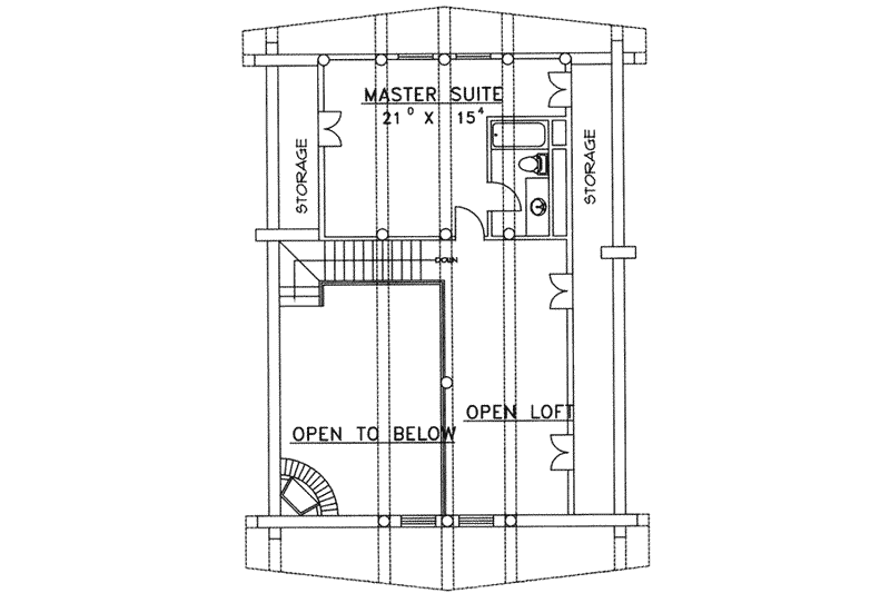 Home Plan - Floor Plan - Upper Floor for Traditional House Plan #117-312 - 2 bed, 2 bath