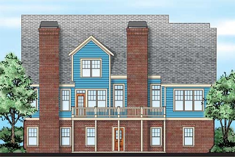 Architectural House Design - Exterior - Rear Elevation for Farmhouse House Plan #927-41 - 4 bed, 3.5 bath