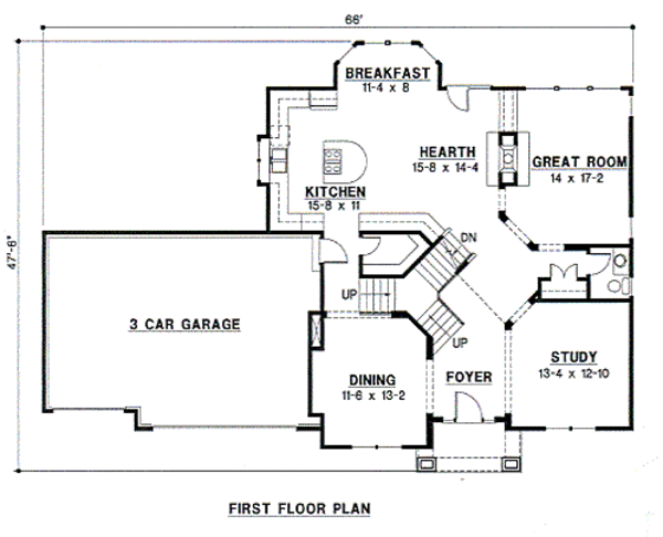 European Floor Plan - Main Floor Plan #67-188