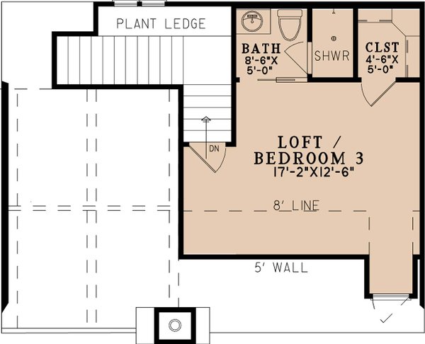 Home Plan - Bungalow Floor Plan - Upper Floor Plan #923-478