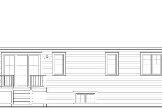Exterior - Rear Elevation for Farmhouse House Plan #23-2195 - 3 bed, 2 bath