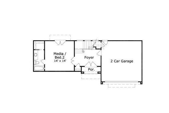 Floor Plan - Main Floor for European House Plan #411-685 - 3 bed, 3.5 bath
