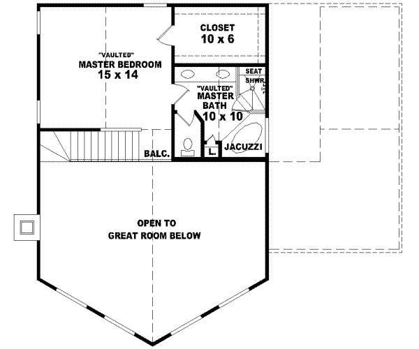Contemporary Floor Plan - Upper Floor Plan #81-710