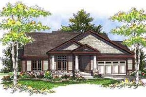 Ranch Exterior - Front Elevation Plan #70-681