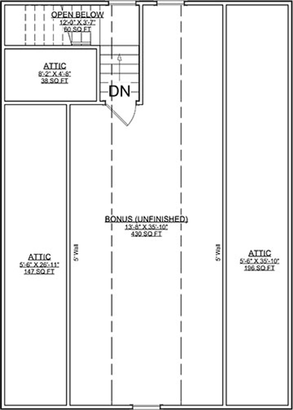 Floor Plan - Upper Floor for Ranch House Plan #1116-42 - 3 bed, 2.5 bath