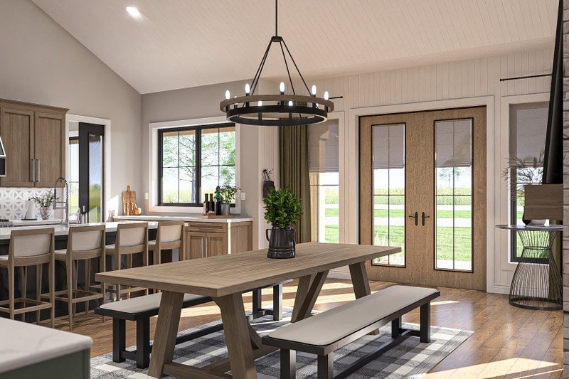 Home Plan - Interior - Dining Room 2 for Barndominium House Plan #455-384 - 3 bed, 2.5 bath