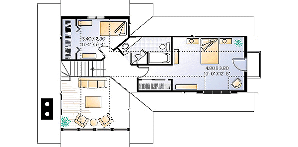Architectural House Design - Floor Plan - Upper Floor Plan #23-2065