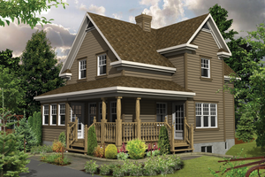 Country Exterior - Front Elevation Plan #25-4479