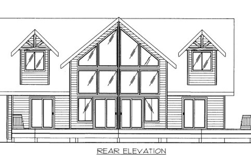 Dream House Plan - Exterior - Rear Elevation for Bungalow House Plan #117-732 - 3 bed, 2.5 bath