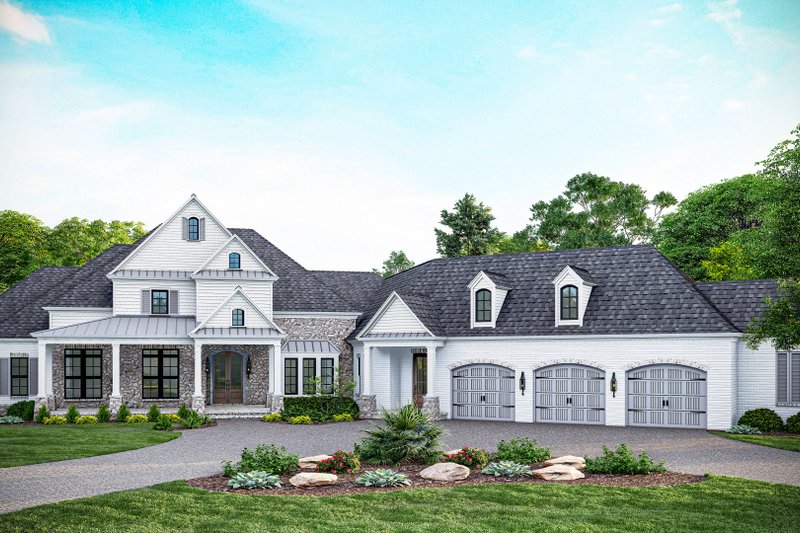 Dream House Plan - Farmhouse Exterior - Front Elevation Plan #1081-31