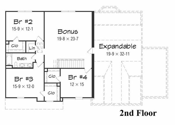Floor Plan - Upper Floor Plan #329-364