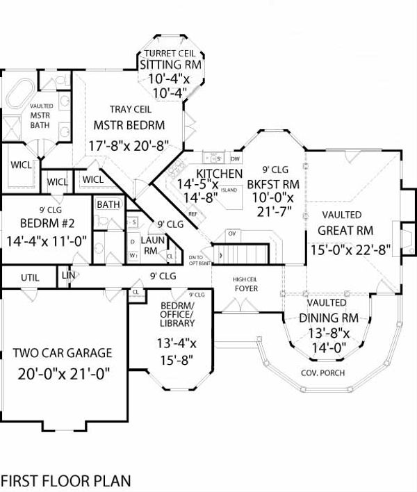 Ranch Floor Plan - Main Floor Plan #456-27