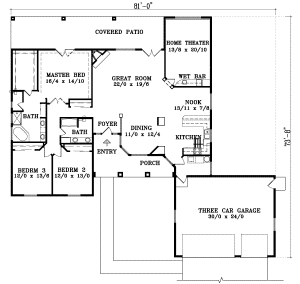 Traditional Floor Plan - Main Floor Plan #1-1468