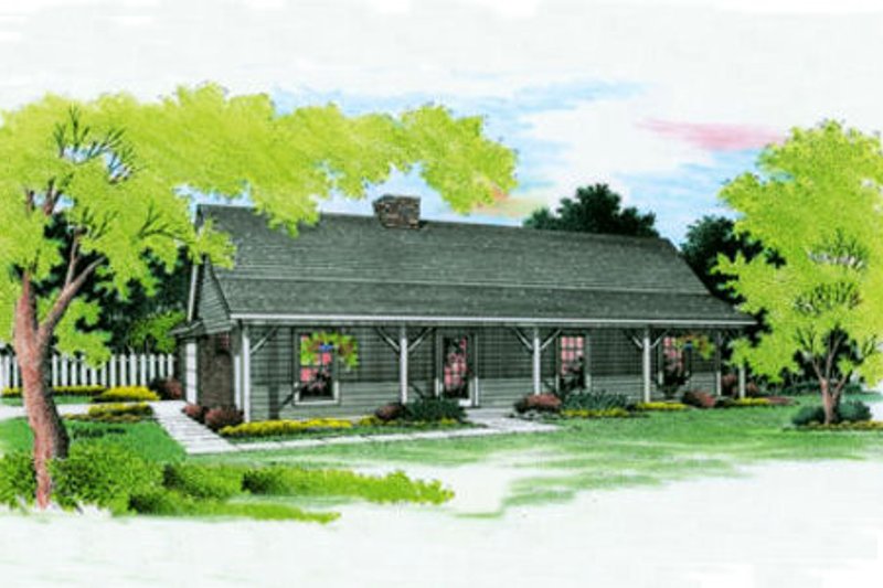 Dream House Plan - Exterior - Front Elevation 3 for Country House Plan #45-255 - 3 bed, 2 bath